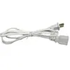 Cable de extensión de alimentación de cola blanca de 1.5 m con dos clavijas 2*0.5 aluminio revestido de cobre diámetro exterior 5.8