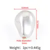 Perla Artificial de Forma Irregular con Agujero Completo Cuentas Espaciadoras de ABS Accesorios DIY Collar Pulsera Moda Material de Cuentas Blancas Accesorios