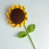 Flores de Hilo Tejidas a Mano, Girasoles, Flores Artificiales, Girasoles de Ganchillo de Hilo Terminados, Regalos para el Día del Maestro al por Mayor