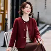 Casaco de Lã Elegante Estilo Novo Outono 2026 para Mulheres de Meia-Idade e Idosas Top Curto de Lã Estiloso de Alta Qualidade