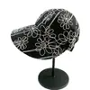 Chapéu de Pescador Bordado com Flores Feminino de Verão Aba Larga Versátil Protetor Solar para Rosto Chapéu Protetor Solar Pendurável Máscara de Rosto Chapéu de Pescador com Aba Curta