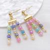 Chapado en Oro Real de 18K Grueso Color Blanco Plateado Dorado Conservador de Color Sencillo Brillante Pieza de Conexión Colgante Colgante DIY Accesorios de Joyería para Pulsera
