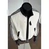 Chaqueta Deportiva Patchwork Estilo Americano para Hombre, Invierno Pesada Marca de Moda Versátil Abrigo de Pareja, Chaqueta de Béisbol Rayada Cool de la Calle