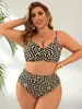 Novo maiô de duas peças plus size da Amazon para mulheres com estampa de labirinto geométrico, conjunto de biquíni para férias na praia