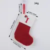 Calcetín de Navidad Rojo Clásico Zhongran Calcetín de Navidad Tejido de Lana Decoración Festiva Colgante de Navidad