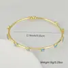 Distrito Lu Joyería Hip Hop Sencilla Estrella de Cinco Puntas Ojo del Diablo Pulsera Personalizable de Apertura Pulsera de Lujo Ligero Chapada en Cobre