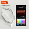 Controlador Inteligente Wifi Tuya Luz de Ambiente de Color Completo Luz de Alero Controlador de Luz Corriente de Agua Voz 12V