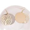 Nuevos Aretes de Moda de Venta Caliente, Elementos Populares, Aretes Esmerilados de Árbol Hueco para Mujer Fabricante Mayorista