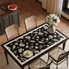 Porta-copos quadrado com estampa de couro retrô americano para sala de estar, mesa de jantar, mesa de centro, toalha de mesa à prova d'água, à prova de óleo, resistente ao calor, personalizável