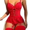 Aliexpress Comercio Exterior Europeo y Americano Nuevo Moldeador de Cuerpo Encaje de Amor Espalda Descubierta Transparente Lencería Sexy Mono Fabricante