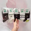 Meias Novas de Outono e Inverno Mian Kao para Mulheres Meia-Calça Meio da Panturrilha Meias de Desenho Animado para Mulheres Estilo Japonês Estilo College Estilo Coreano Meias de Algodão para Estudantes