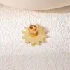 Insígnia de Metal Criativa de Sol Sorridente, Broche Fofo e Único, Alfinete de Acessório para Roupa, Medalha de Metal de Desenho Animado Fofo