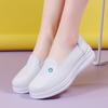 Sapatos de Enfermagem Novo Estilo para Mulheres, Solado Macio, Respirável, Antiodor, Antiderrapante, Hospitalar com Solado Grosso, Não Cansativo, Sapatos Brancos Médicos de Trabalho para Mulheres