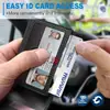 Carteira Vertical Ultra-Fina Personalizada com Slots Múltiplos para Cartões e Porta-Cartões Pop-Up Rfid Antifurto, Carteira de Couro Genuíno de Alta Capacidade para Homens