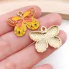 Colgante de Flor Animal Mariposa de Aleación de Esmalte de Dibujos Animados Coloridos Accesorios para Pulsera Collar Llavero Joyería DIY