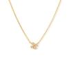 Collar de circonita con trébol de cuatro hojas de Akado, una generación de la versión coreana de Joker, cadena de clavícula de nicho simple, plata 925 bañada en oro