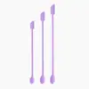 Espátula Colher Cosmética para Creme e Base Líquida, Mini Espátula de Silicone de Cabeça Dupla para Resíduos de Frascos Leves, Espátula Raspadora para Geleia Alimentícia