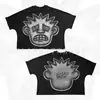 2026 Verano Hip-Hop Dibujos Animados Patrón Nuevo Transfronterizo Camiseta Estampada Estilo Harajuku Ropa de Manga Corta para Hombre
