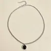 Collar de Aguamarina Piedra Lunar para Mujer 2026 Nueva Cadena de Clavícula Nicho Lujo Ligero Cadena de Hueso de Serpiente Accesorios Cadena para Suéter