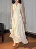 Llega la Diosa de la Belleza: un Vestido Satinado Plisado Estilo Francés con un Ambiente Refinado, Perfecto para Mujeres en Verano, un Impresionante Vestido para Vacaciones en la Playa