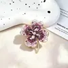 Broche de Novo Estilo Transfronteiriço, Corsage Colorido para Mulheres, Alfinete Exquisito, Estilo Retrô Europeu e Americano, Acessório para Terno, Joia Anti-Exposição