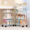 Estante multicapa para cosméticos de baño, carrito móvil, estante de almacenamiento transparente para manicura RS-500668