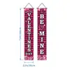Amazon Transfronterizo Día de San Valentín Pareja Feliz Corazón Decoración Arreglo Porche Puerta Decoración Pancarta Tela de Fondo