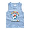 Colete masculino para usar por cima Doraemon verão fino camiseta sem mangas para menina pequena blusa de base infantil top sem costura moda