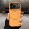 Adequado para Capa de Celular iPhone 17 Pro Max, Acabamento Fosco Tipo Pele, Design de Furos Finos, Atração Magnética, Capa Protetora Anti-Queda para Apple 16