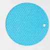 Amazon Transfronterizo Redondo Panal de Abeja Coloridos Tapetes de Silicona Aislantes del Calor, Anti-Quemaduras, Resistentes a Altas Temperaturas, Tapetes Espesados Mayoreo
