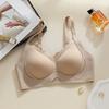 Ropa interior cómoda de gelatina de soporte suave sin costuras para mujer, copa fija, pecho pequeño, push-up, anti-flacidez, sin aros