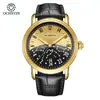 Relógio Masculino Luminoso à Prova d'Água da Marca Counter Casual de Negócios Couro Automático Mecânico Agente