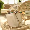Bolsa Saco em Estoque para Mulheres 2025 Novo Estilo Bolsa Cesta Moda Couro Genuíno de Alto Padrão Bolsa de Ombro Transversal Pa8022