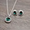 Regent Joyería Moda Simple Incrustado Cristal Austriaco Fino Traje Estilo Coreano Pendiente Collar