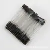 Pincel de sombra multiuso, pincel de cílios com cabo de cristal, pincel de maquiagem espiral, aplicador de esponja de látex com duas pontas, ferramenta de beleza portátil