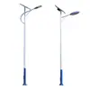 Luz solar para calle, luz de patio, luz de paisaje impermeable para exteriores, luz de calle antigua LED de doble cabezal de 3 m para jardín residencial, villa