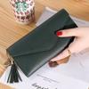 Carteira Transfronteiriça para Mulheres, Estilo Longo com Tassel em Forma de Coração, 70% de Desconto Bolsa Clutch com Aba, Carteira com Padrão Lichia, Tipo Zíper para Moedas