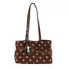 Bolso de Hombro Retro de Lunares Moda Personalidad Bolso de Mano Sencillo Estilo Suave Gran Capacidad Diario Casual Bolso de Hombro para Mujer