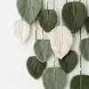 Tapiz Tejido a Mano de Hojas Nórdicas Colgante de Decoración de Pared para Renovación de Habitaciones Frescas Tapiz para Pared de Fondo de B&B