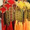 Latón Nudo Chino Moneda de los Cinco Emperadores Colgante Borla de Preparación Moneda Antigua de Cobre Accesorios para el Hogar Accesorios para el Coche
