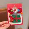 Accesorios para el cabello infantiles de Navidad 2024 nuevo pasador de alce flequillo lateral de niña pinza para el cabello de Papá Noel lote de fábrica