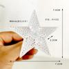 Serie de Luces LED de Estrella de Cinco Puntas Transparentes Planas Accesorios Acrílicos Luminosos para Árbol de Navidad Decoración Navideña