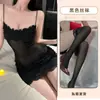 Lencería Sexy Estilo Puro Deseo Malla Hueca Tallas Grandes Camisola Camisón Bata Conjunto de Uniforme para Mujer 147