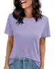 Camiseta de manga curta TK Amazon europeia e americana transfronteiriça mais vendida, peça íntima casual fina de verão com gola redonda, top liso modelador