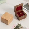 Caja de Joyería de Madera Nogal Negro Caja para Anillos Caja para Anillos de Boda Caja para Anillo de Compromiso Caja para Anillos de Diamante Caja para Guardar Anillos