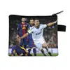 Nueva Cartera para Niños Estrella de Fútbol Portátil Tarjetero Poliéster para Monedas Llaves Bolsita de Almacenamiento Bolso de Mano