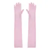 Guantes Transparentes Extra Largos para Mujer, Guantes de Encaje Negro de Alta Elasticidad, Guantes de Malla Semitransparentes para Performance de Ópera y Noche