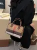 Bolso de Hombro Grande para Mujer Nuevo Bolso Cruzado de Rayas Verticales Simple Bolso de Mano Casual de Moda Bolso Tipo Almohada