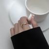 Anillo de plata de ley s925 con diseño de ondas, estilo coreano, simple, irregular, con apertura para hombres y mujeres, joyería de moda.