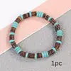 Pulsera de Madera con Cuentas para Hombre de Venta Caliente Transfronteriza, Simple y de Moda, con Cáscara de Coco y Turquesa, Accesorios de Gama Alta de Nicho para Fotografía Callejera Personalizada